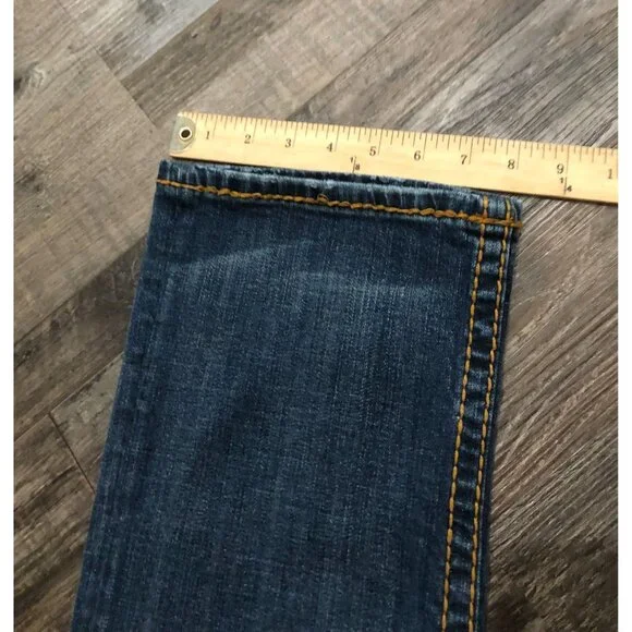 Vigoss Boot Cut Womens Size 33x32 Dark Wash Thick Stitch Blue Jeans - Picture 10 of 10